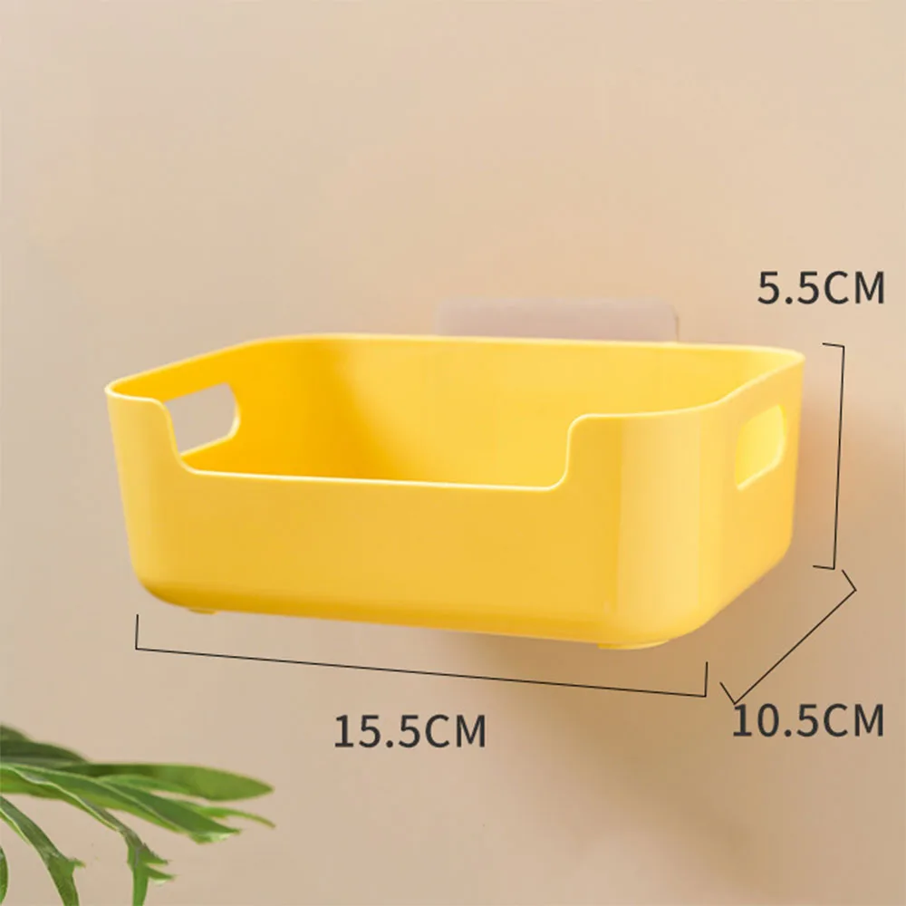 

Self-adhesive Plastic Storage Box Key organizer Punch-free Storage Rack Bathroom Kitchen Accessories