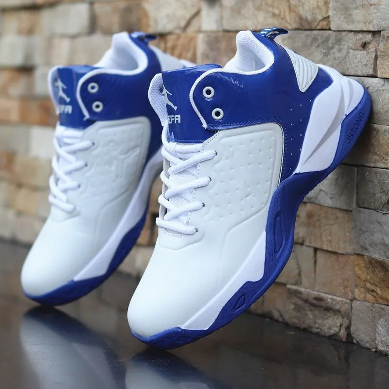 

Men Basketball Shoes Sports Air Cushion Basketball Sneakers Anti-skid High-top Couple Shoes Breathable Casual Basketball Boots