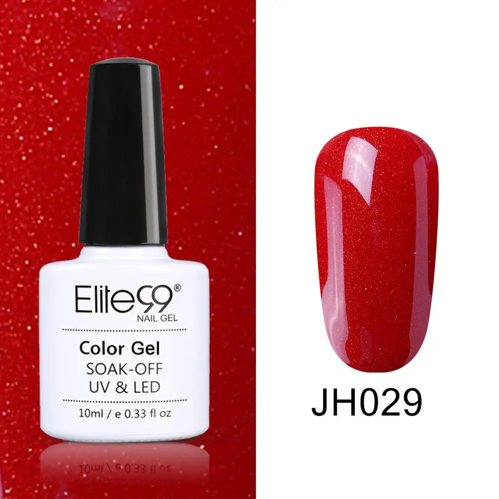 JH029 Elite99 винно-красный гель лак для ногтей 10 мл для дизайна ногтей маникюрный набор Гибридный гель Лаки нужно базовое верхнее покрытие для полигелевого лака - Цвет: JH029