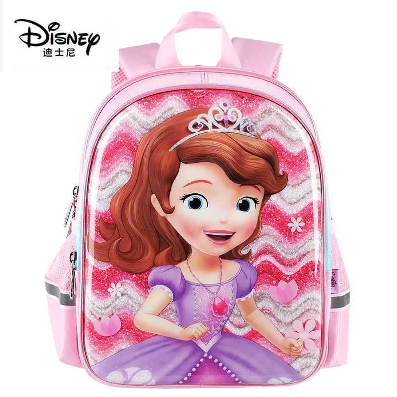 

Рюкзак для девочек из серии Disney Sofia, вместительная школьная сумка для учеников, симпатичная Водонепроницаемая Маленькая детская сумка
