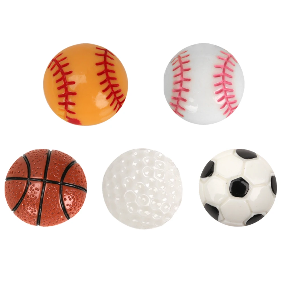 

Resin Accessories Round Flat Back Balls Pattern DIY Crafts Supplies Phone Case Stickers Handmade Jewelry Materials 2.3 cm 10 pcs