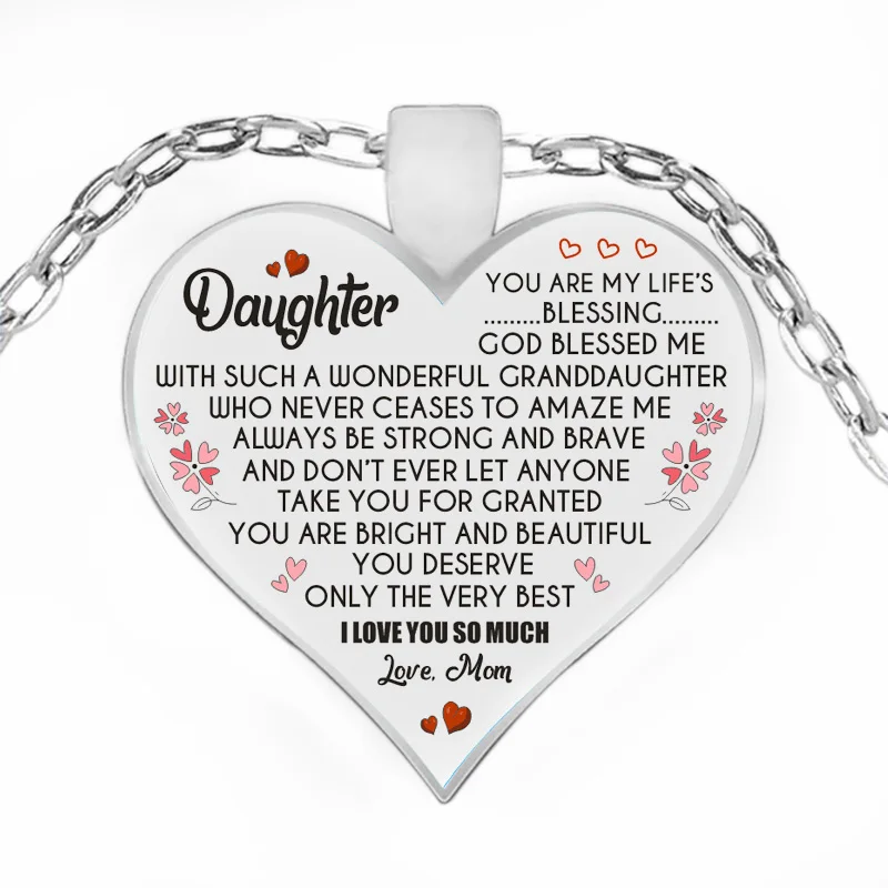 Ожерелье с сердечками для моей дочери милый Единорог цветок искусственное