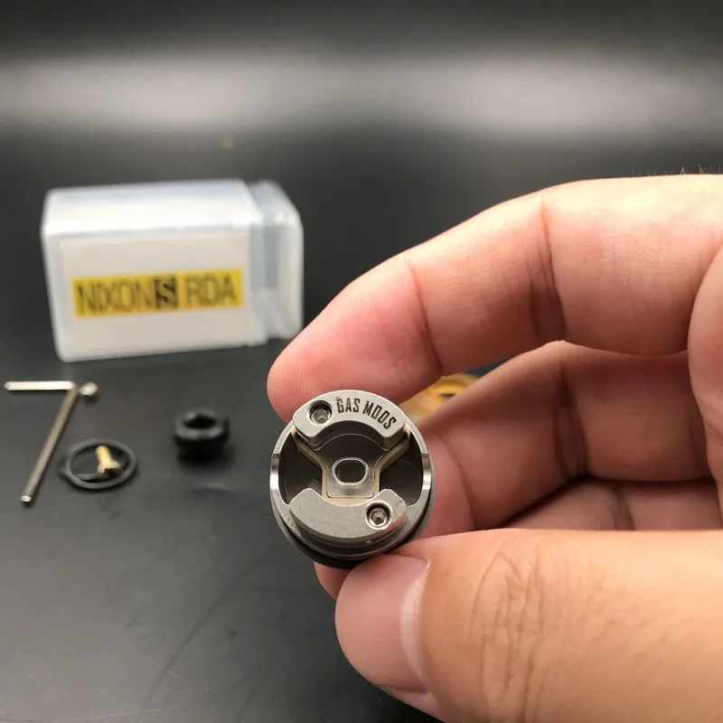 Nixon S RDA Atomizer with BF pin 22mm 510 Thread ECig Single coil build deck POM drip tip for vape mods vs drop rda | Электроника