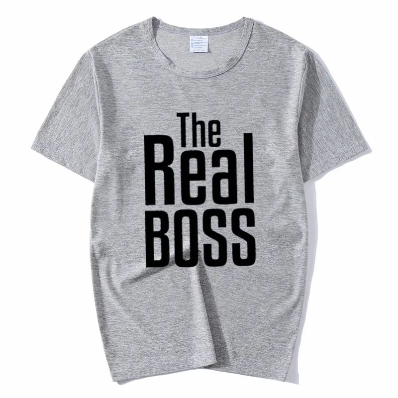 Футболка для пар The Boss Real мужская и женская одежда на День святого Валентина