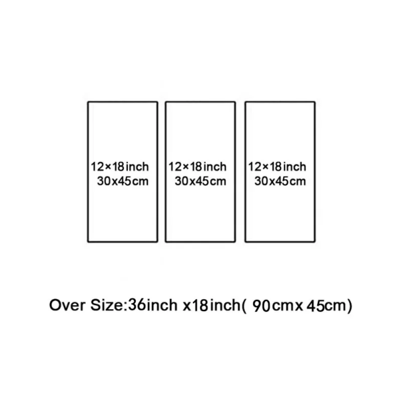 

3 United Home Decorative Oil Painting Spray Painting - Green Leaf Flower PlantFashion Decorative And Wall painting