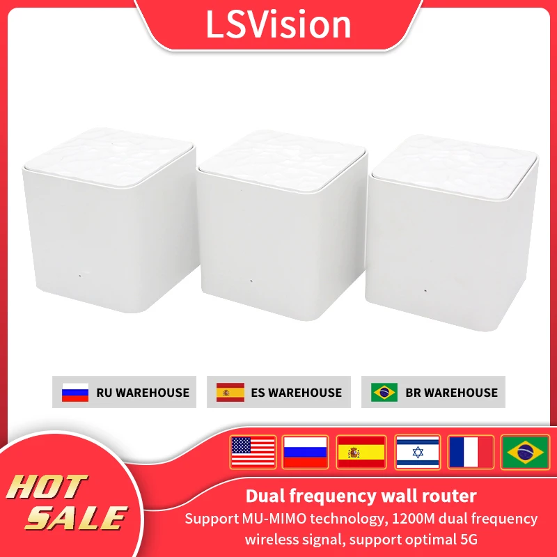 LSVision LSW3 AC1200M двухдиапазонный сетчатый маршрутизатор домашний беспроводной с