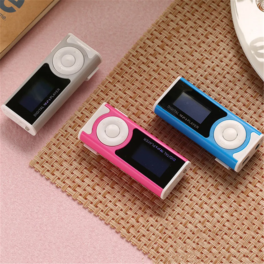 Портативный MP3-плеер с ЖК-экраном USB мини mp3-плеер клипсой светодиодный светильник