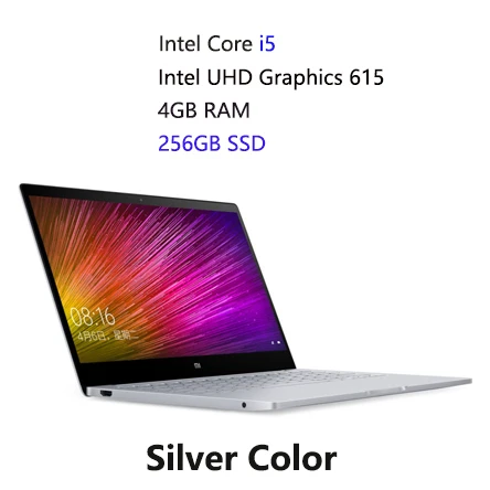 Ноутбук Xiaomi mi Air, 12,5 дюймов, Windows 10, Intel Core m3-8100Y, двухъядерный, 1,1 ГГц, 4 Гб, 128 ГБ, HD mi, ноутбук - Цвет: i5 256G Silver