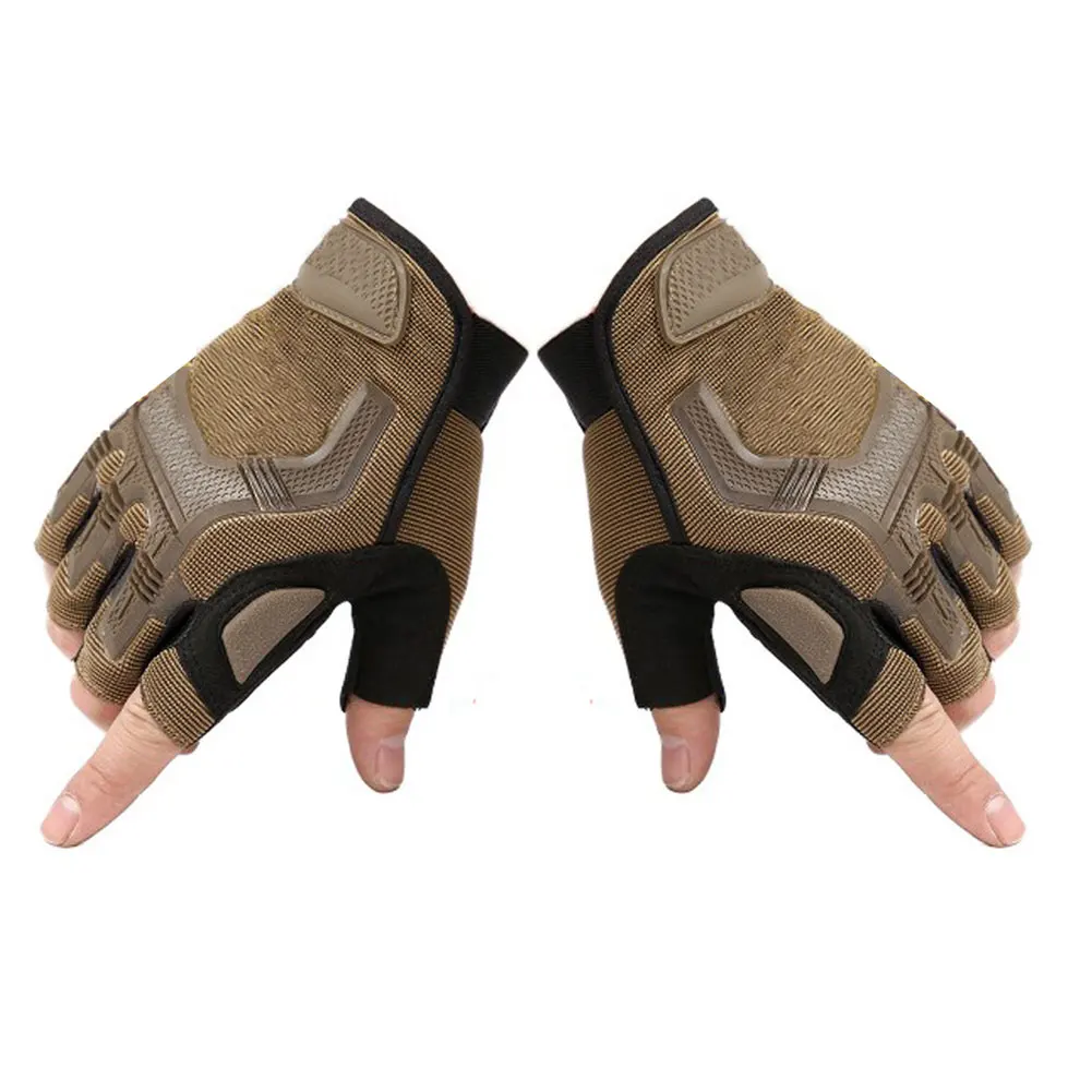 Армейские тактические перчатки с открытыми пальцами Военные боевые