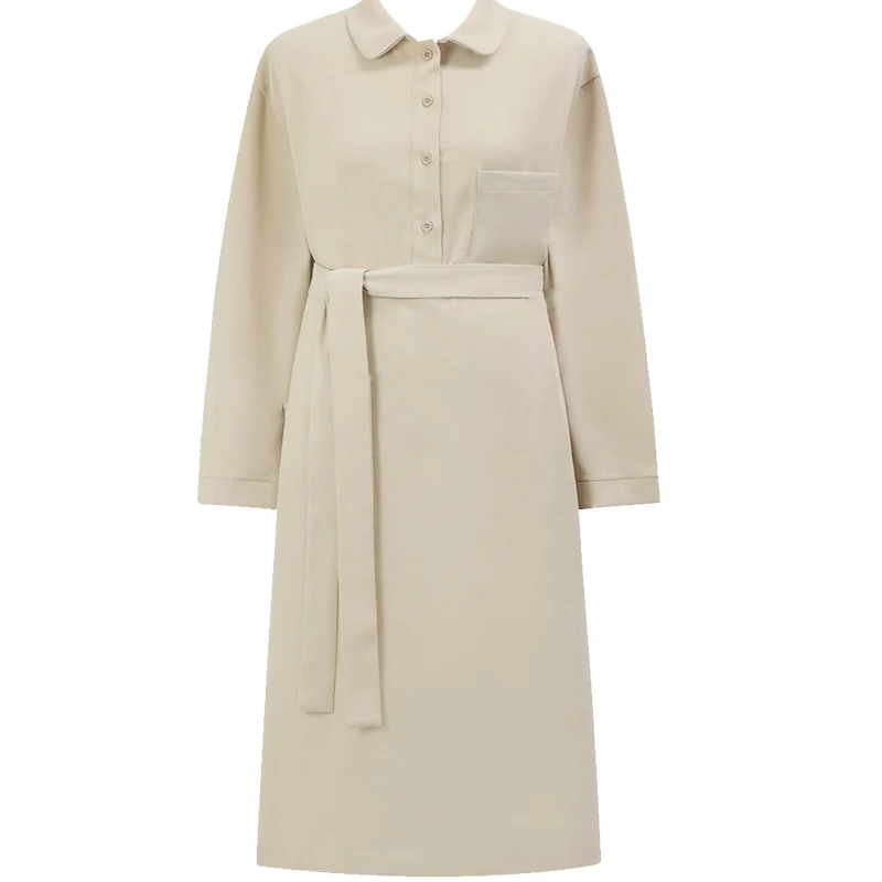 

2020 Early Autumn Clothes New Korean Style Retro Polo Shirt Dress Women's Waist Slimming Temperament Student Fresh