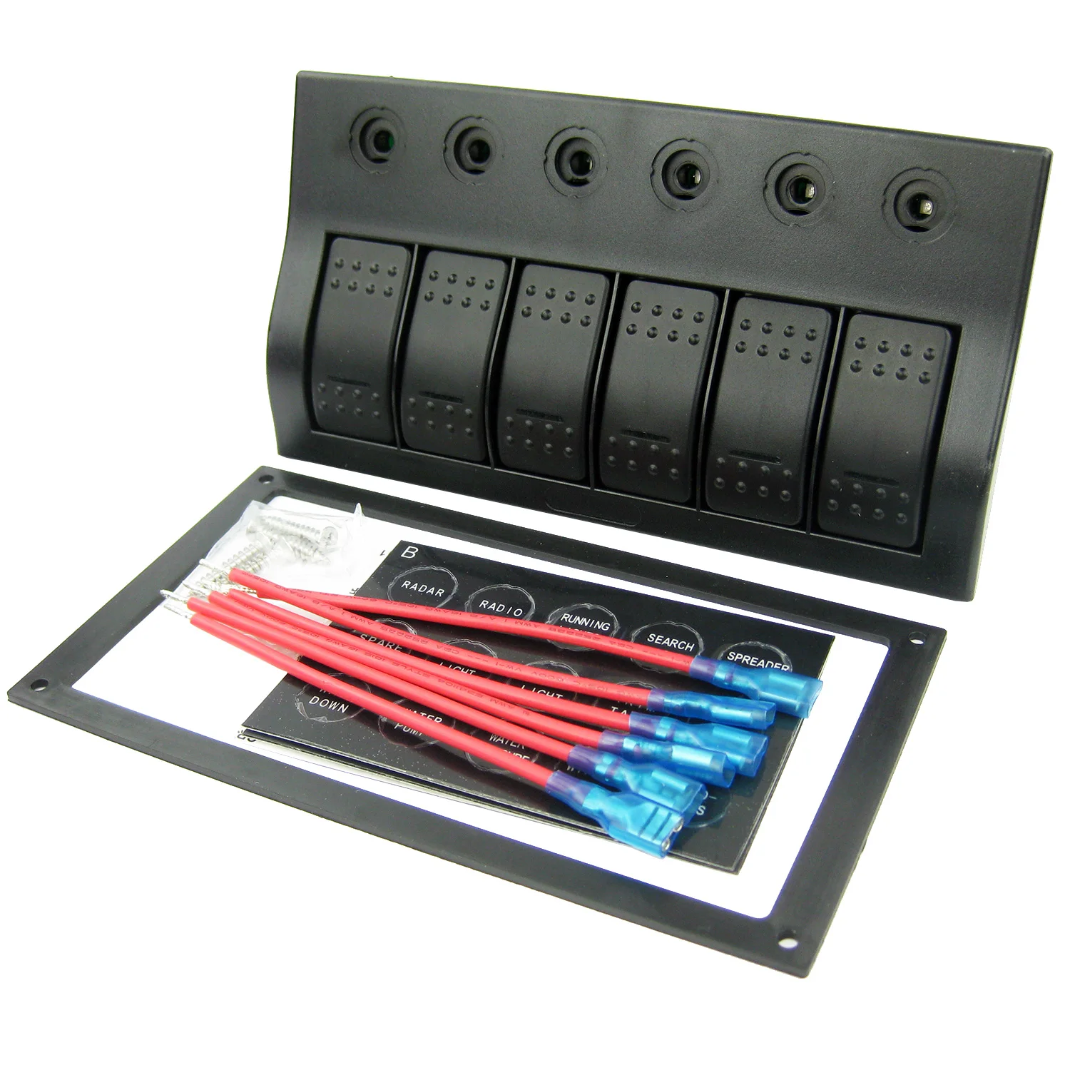 6 банд водонепроницаемый переключатель Лодки Панель морской Светодиодный