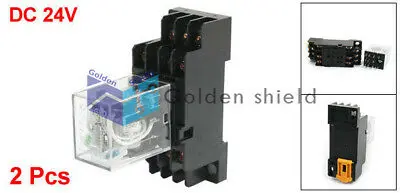 2 шт. регулятор мощности HH53P 11Pin 3NO 3NC с базовым гнездом 24 В постоянного тока|Реле| |