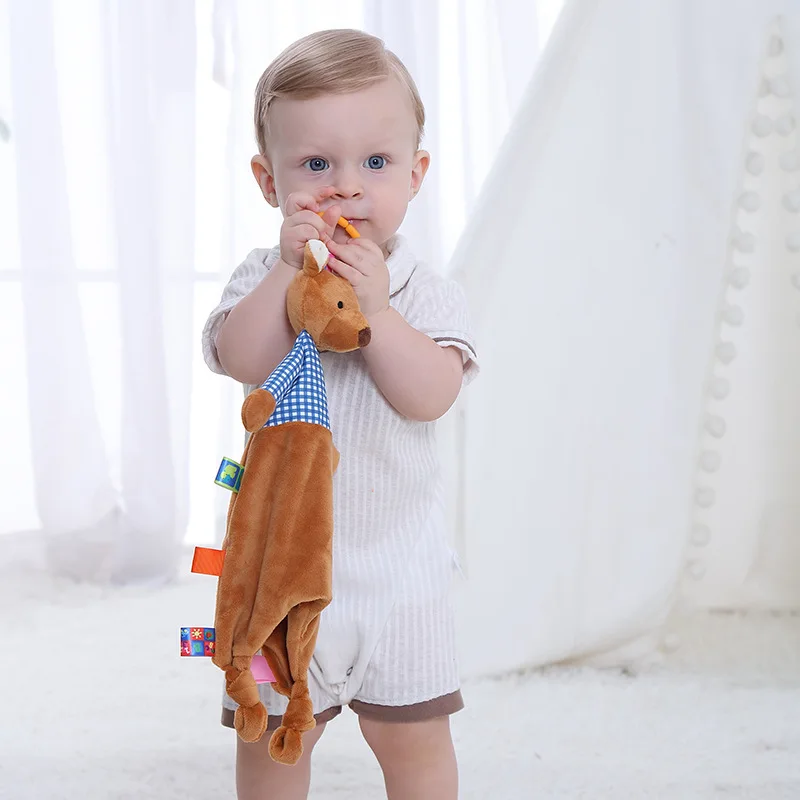 

Hot Newborn Baby Toys Soothing Towel Cute Cartoon Animal Soft Rattle Mobile Rabbit Monkey Bear Kids Doll Toy For Christmas Gifts