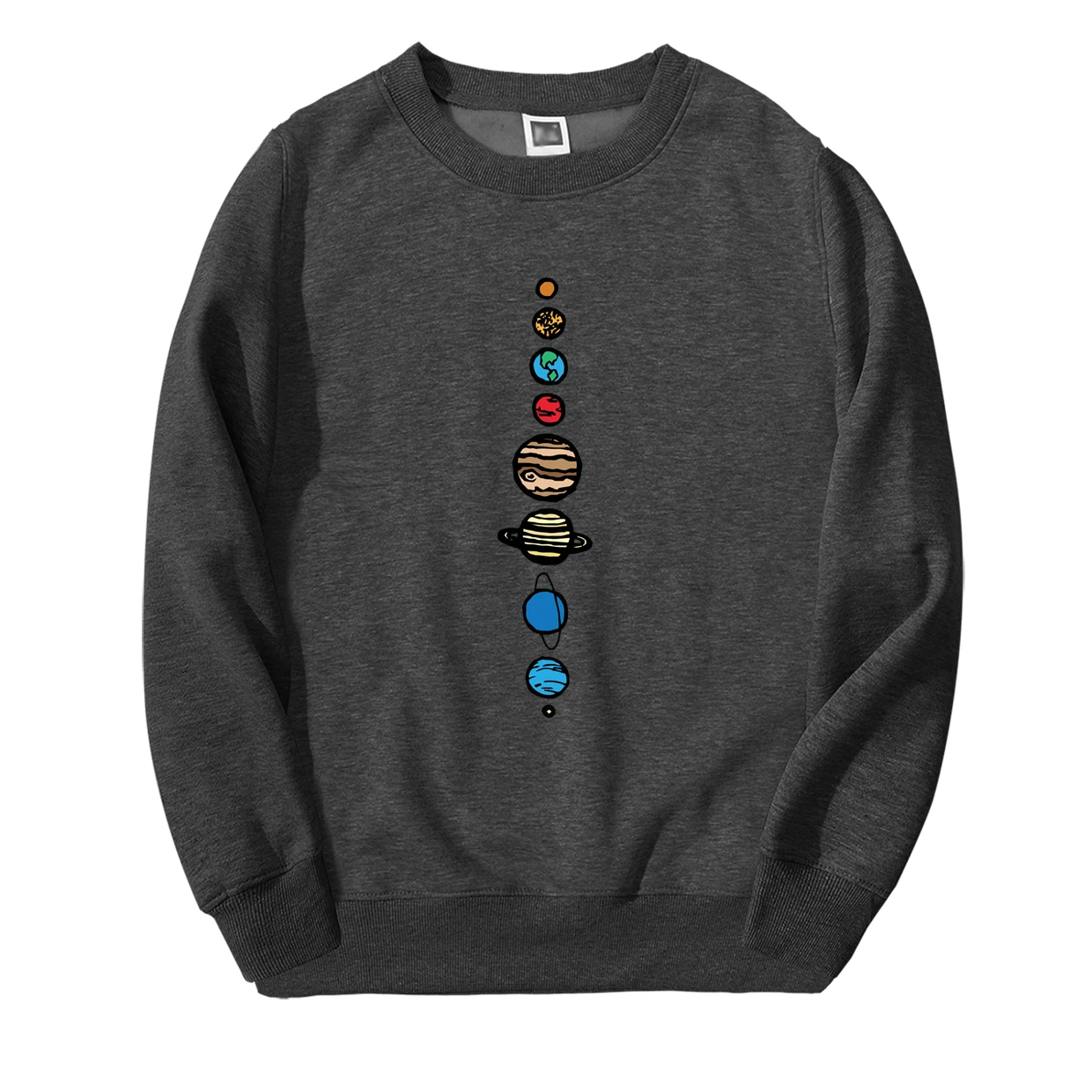 Мужская толстовка с капюшоном Planets color теплая флисовая высокого качества