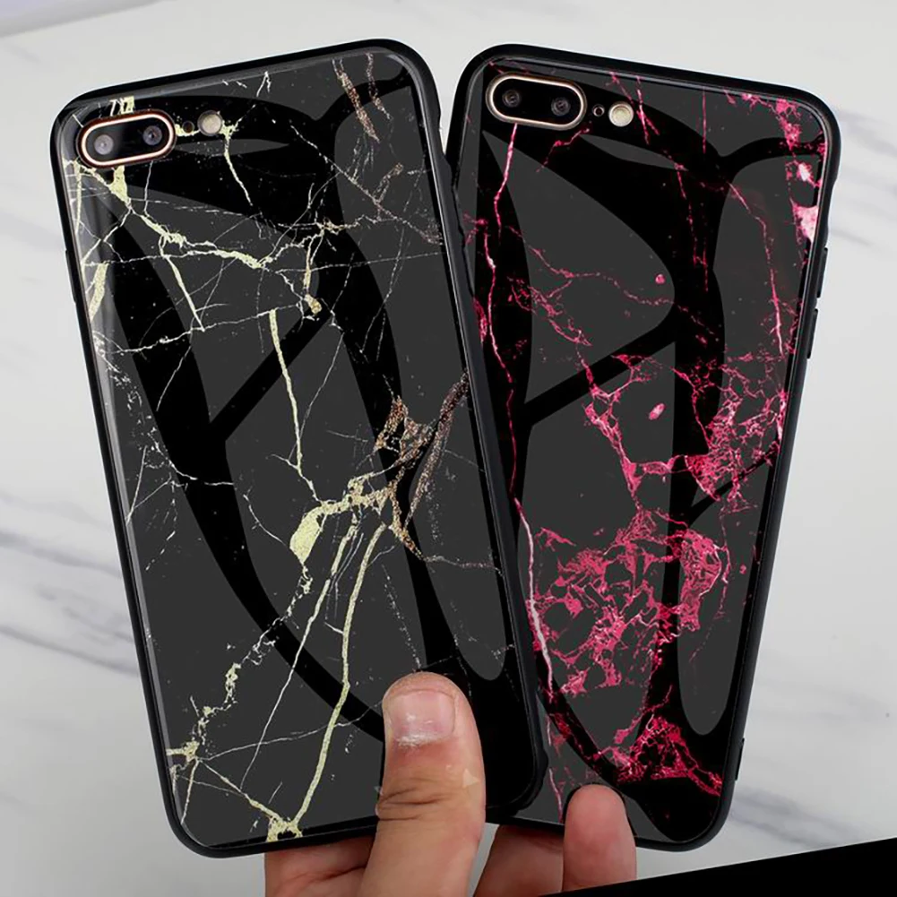 Чехол из закаленного стекла для iPhone 6 7 8 Plus высококачественный прозрачный мягкий