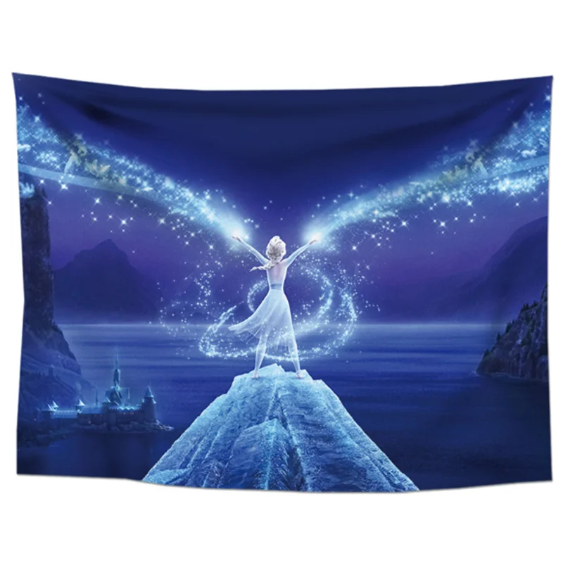 Декоративное плед из полиэстера с мягким плюшем "Замороженные" Disney для дома, с мандалой для детской комнаты.