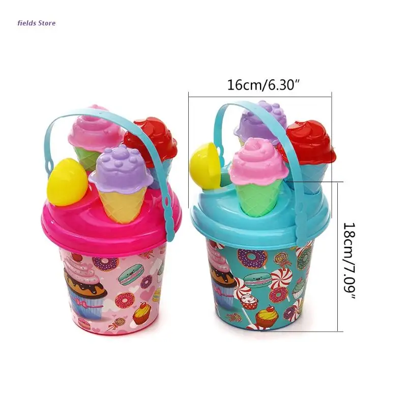 

6Pieces Kids Beach Game Toys Sand Sculpting Toys for Kids Beach Pretend Play Toy