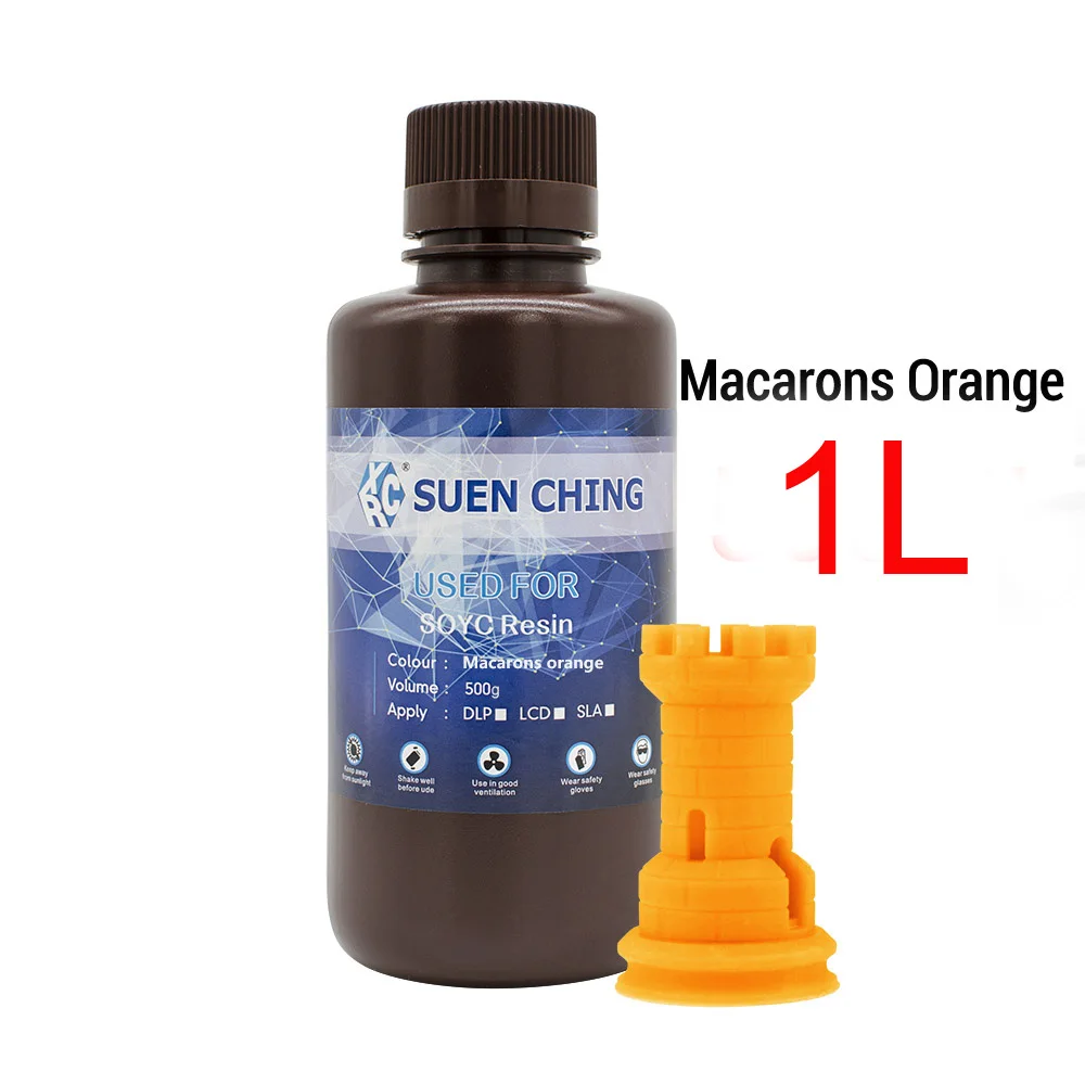 Macaron Orange 1L SOYC полимерный материал на растительной основе, 3D-печать, быстрый полимерный материал для УФ-светильник, отверждающий ЖК-дисплей, 3d-указатели для Anycubic Photon Anet - Цвет: Macaron Orange 1L