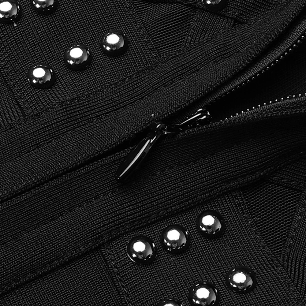 

Ocstrade Bandage Jumpsuit Hollow Out Mesh Black Bandage Jumpsuit 2021 New Women Beading Celebrity Evening Party Club Jumpsuit