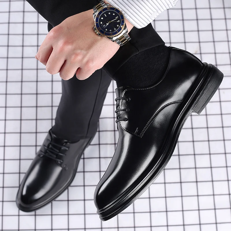 

Мужские легкие деловые туфли, коричневые повседневные лоферы на шнуровке, обувь для офиса, повседневная обувь для вождения, весна-осень 2021