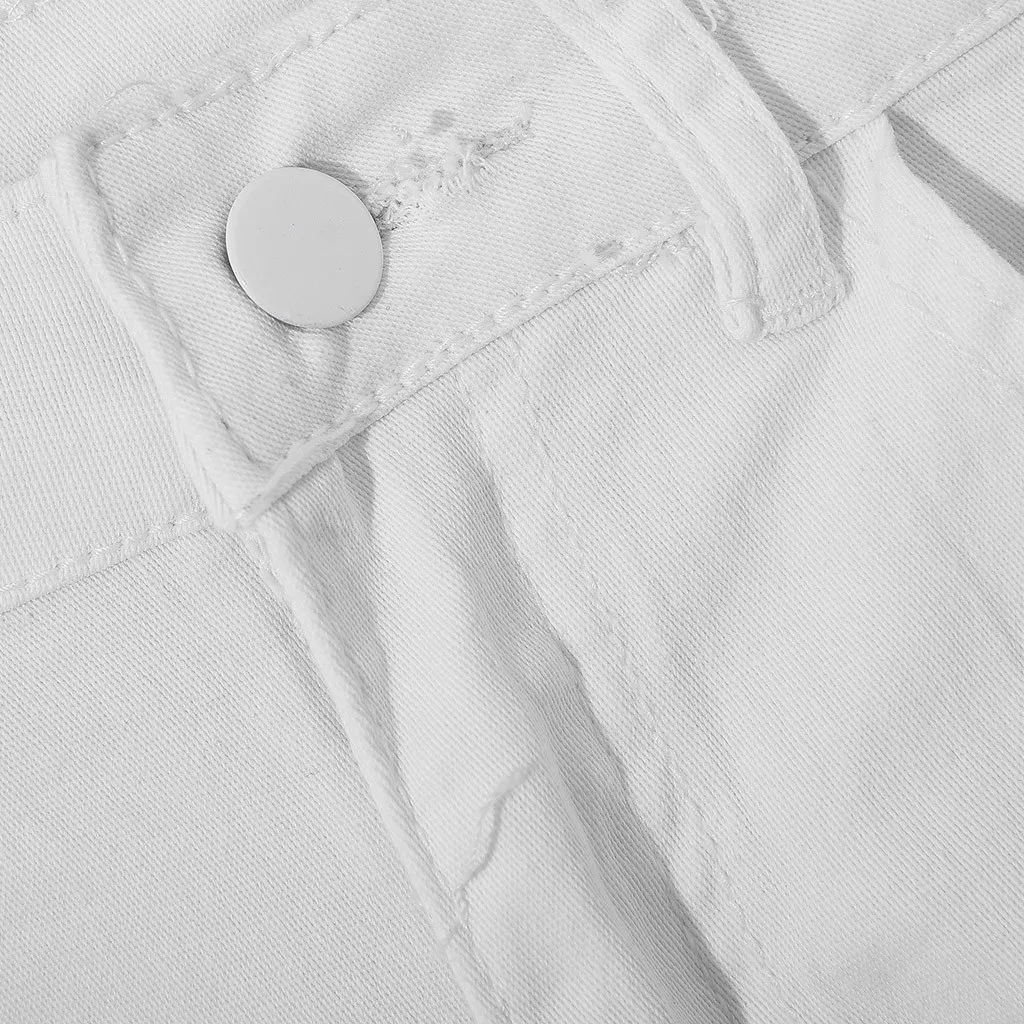 SAGACE высокая талия обтягивающие модные джинсы для женщин с дырками винтажные