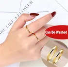 Тонкое кольцо из титановой стали, 2 мм, нержавеющая сталь 316L, никогда не выцветает, моющееся обручальное кольцо