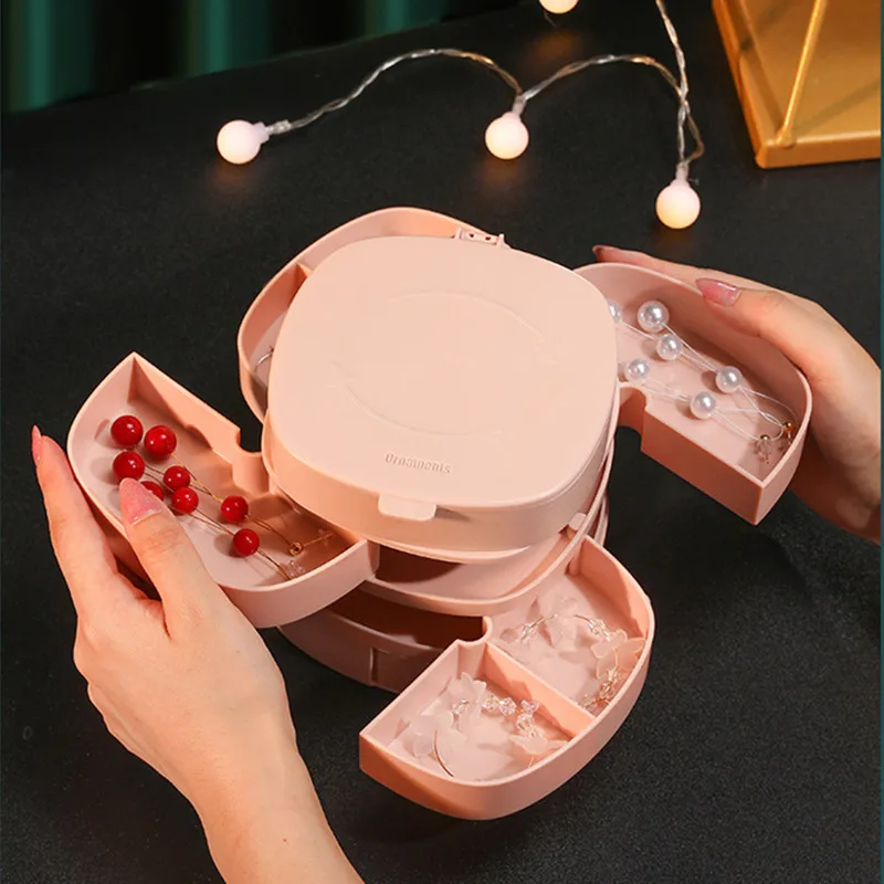 

Jewelry Storage Box Fashion Creativity Rotating Earring Eardrop Mini Box