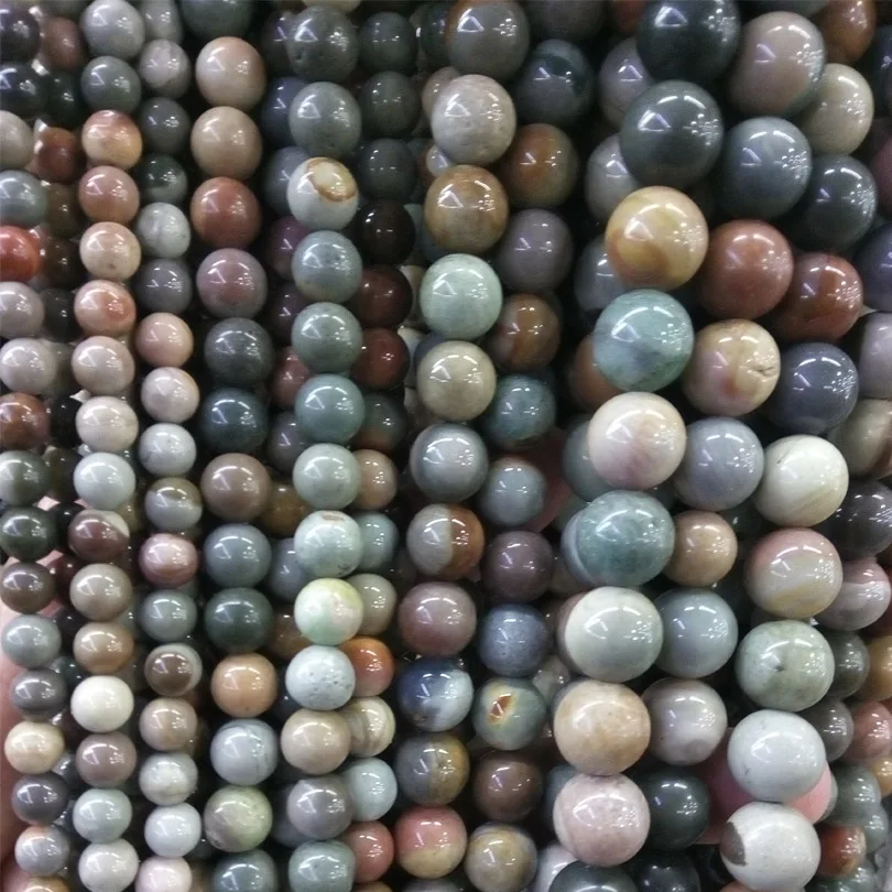 Морской камень Океанский Джаспер драгоценный 6/8/10/12 мм мукаит натуральный бусина