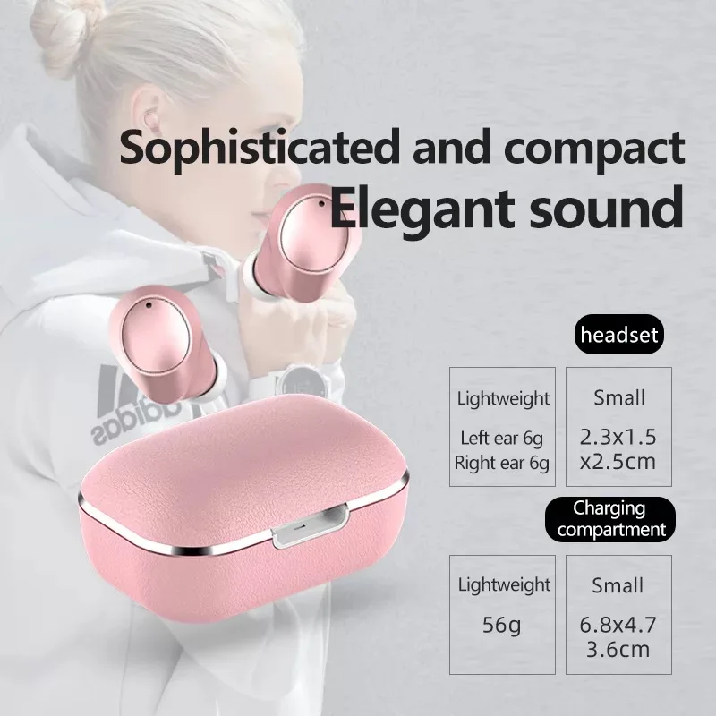 Беспроводная Bluetooth гарнитура TWS 5 0 с шумоподавлением и двойным