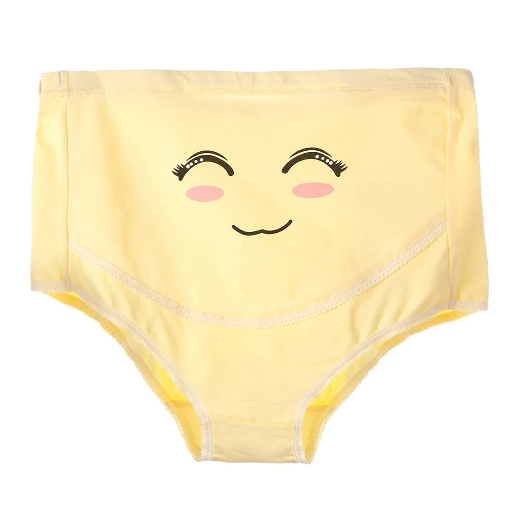 Yellow 1 шт., хлопковые трусы для беременных, трусы с высокой талией для беременных женщин, нижнее Белье для беременных, трусы для беременных, женская одежда XXL - Цвет: Yellow