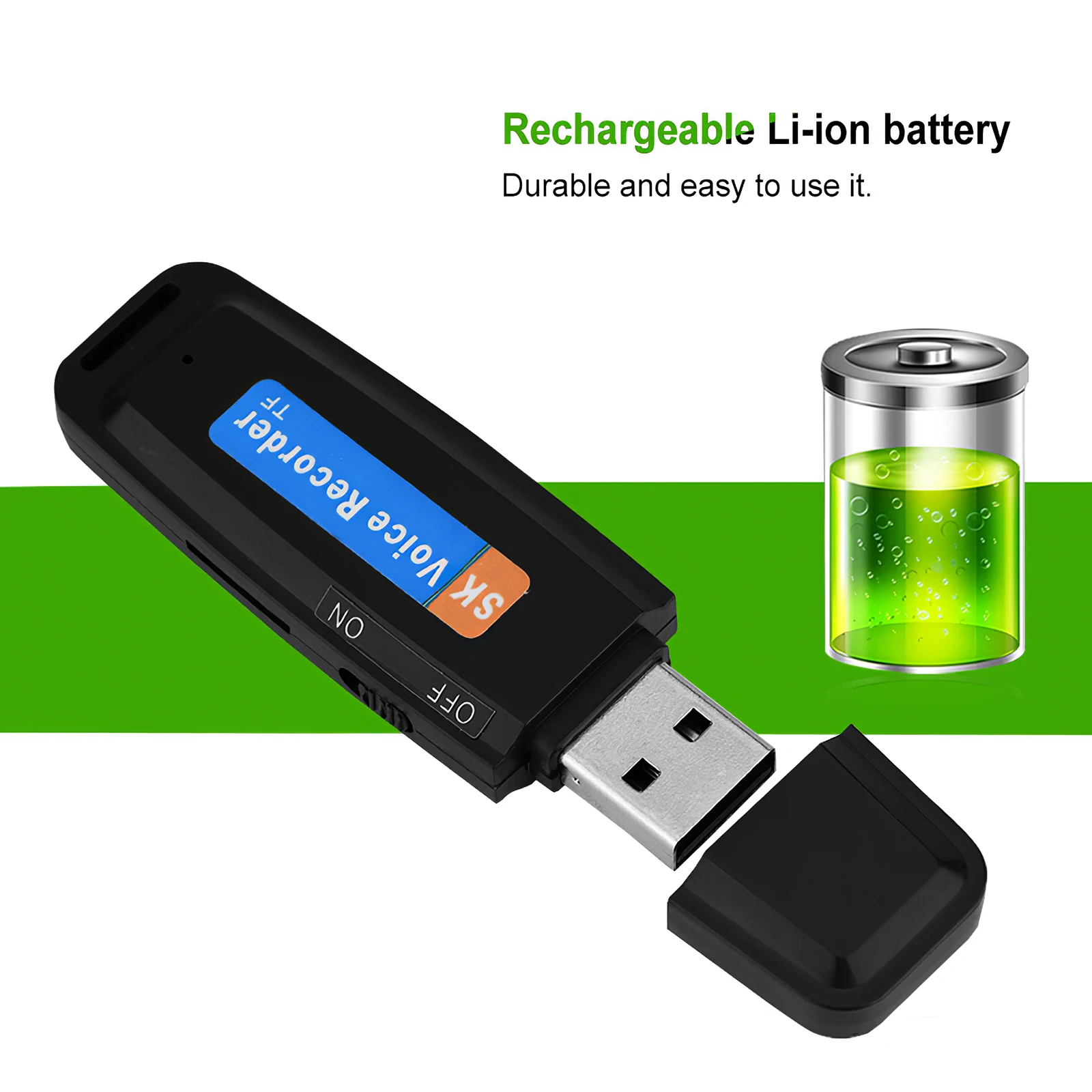 Portable USB Voice Recorder Long Working Time Pocket Dictaphone for Office Meetings Lectures Digital Audio | Компьютеры и офис