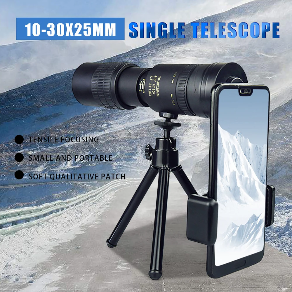 

10-300x40mm Monocular Telescope Super Zoom Monocular Quality Eyepiece Portable Binoculars Hunting Lll Night Vision Scope Camping