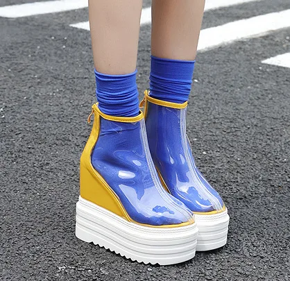 Женские Прозрачные ботинки новинка 2019 европейские и американские короткие на