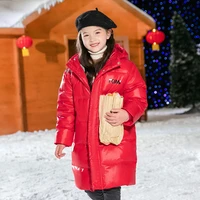 childrens down jacket girls 2022 new medium and large childrens western style simple jacket thick winter clothes