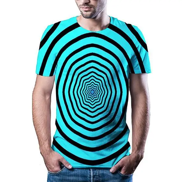 

Summer 2020 New Abstract Visual 3d Pattern Casual T -Shirt Fashion T -Shirt 3d Printing Quick Drying T -Shirt