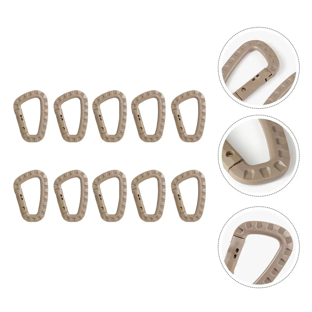 

10pcs Portable Useful Key Buckle Hanging Buckle D-Shaped Buckles For Daily Use Outdoor