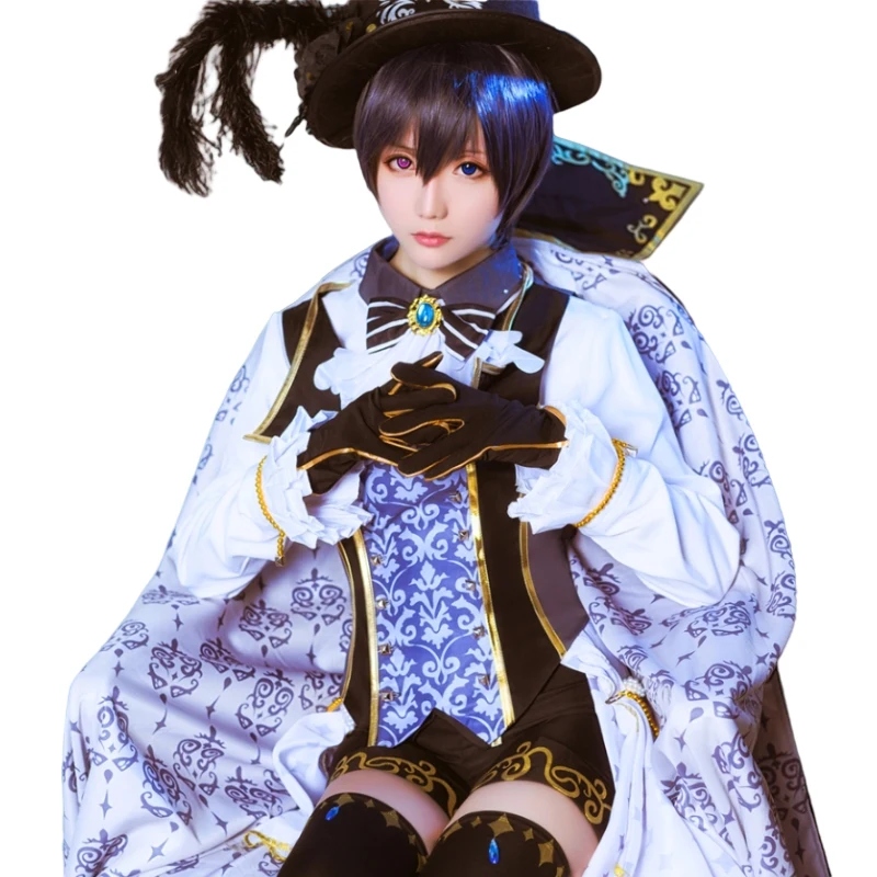 Новый аниме Черный Дворецкий Kuroshitsuji Ciel Phantomhive косплей костюм карнавальный