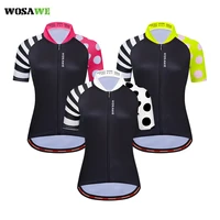wosawe women cycling jersey short sleeve racing sport mtb bike jersey cycling shirt pro team bicycle bright color sportwear