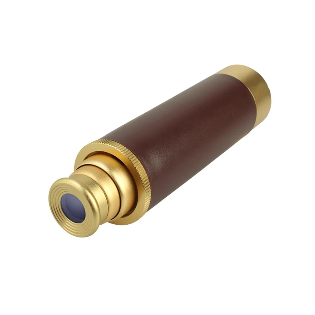 

25x Retro Metal Monocular Telescope 25x30 Zoomable Collapsible Monocular for Hiking Travel