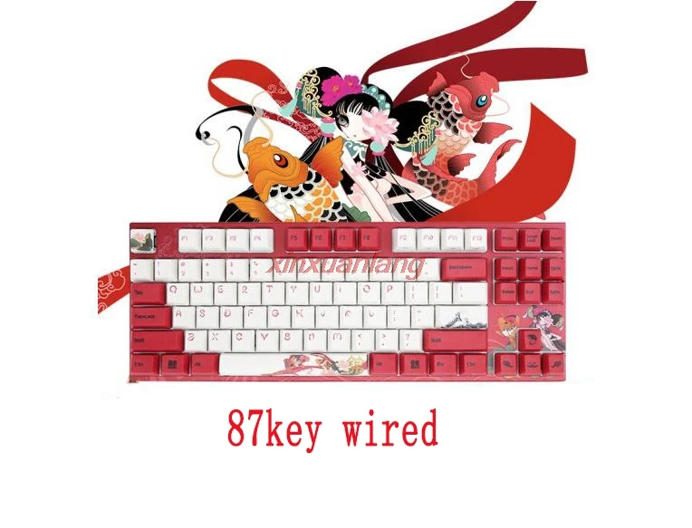 

Varmilo VA87M Koi 87key Mechanical Keyboard Game Office Red Keyboard Cherry MX Switch No LED