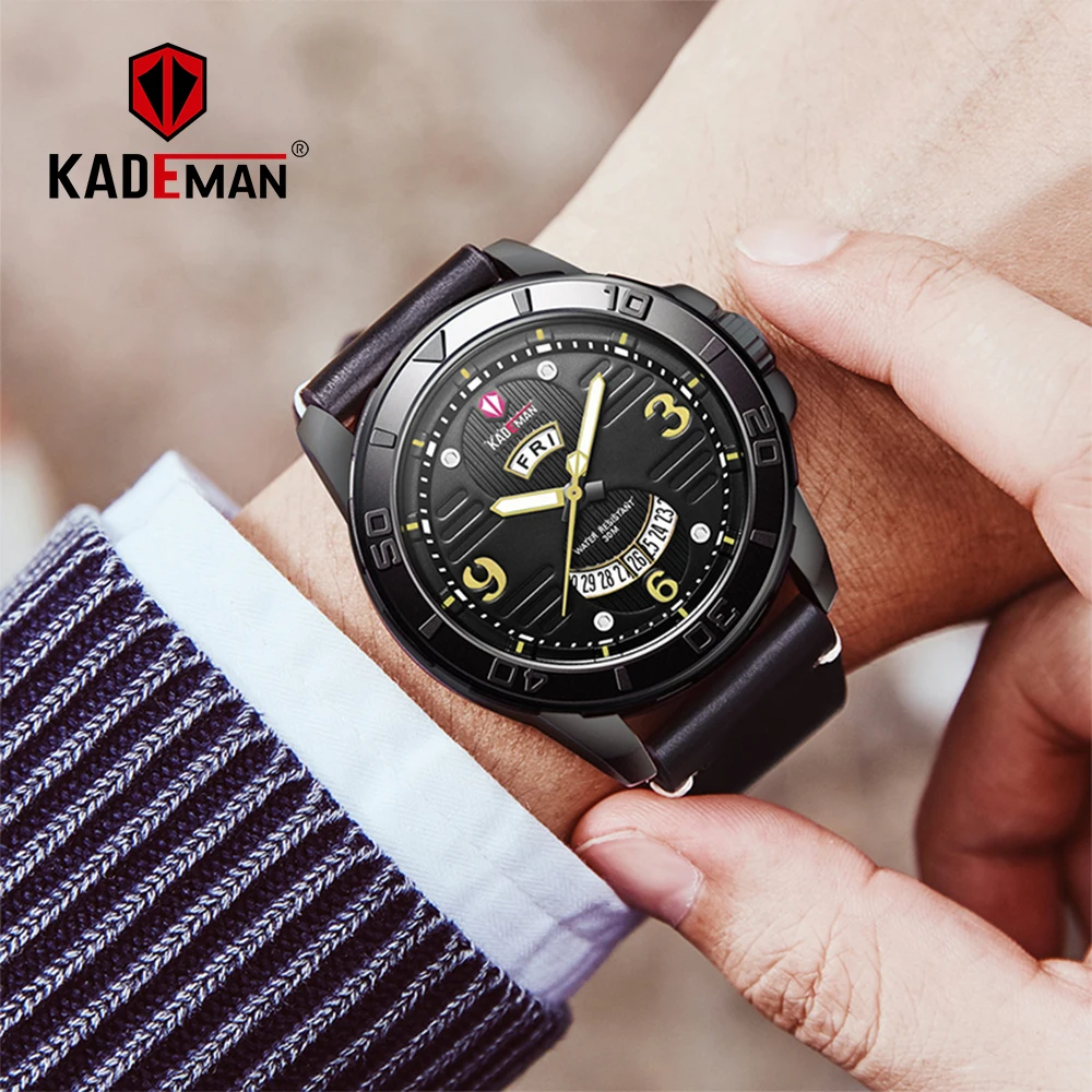 KADEMAN 2019 новые спортивные часы модные деловые мужские лучший бренд класса люкс