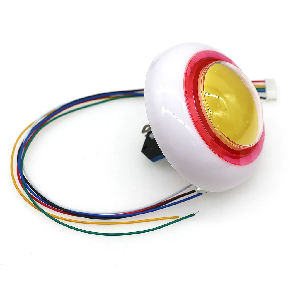 Цветная яркая кнопка 80 мм 12 В автоматический цветной RGB-индикатор с подсветкой