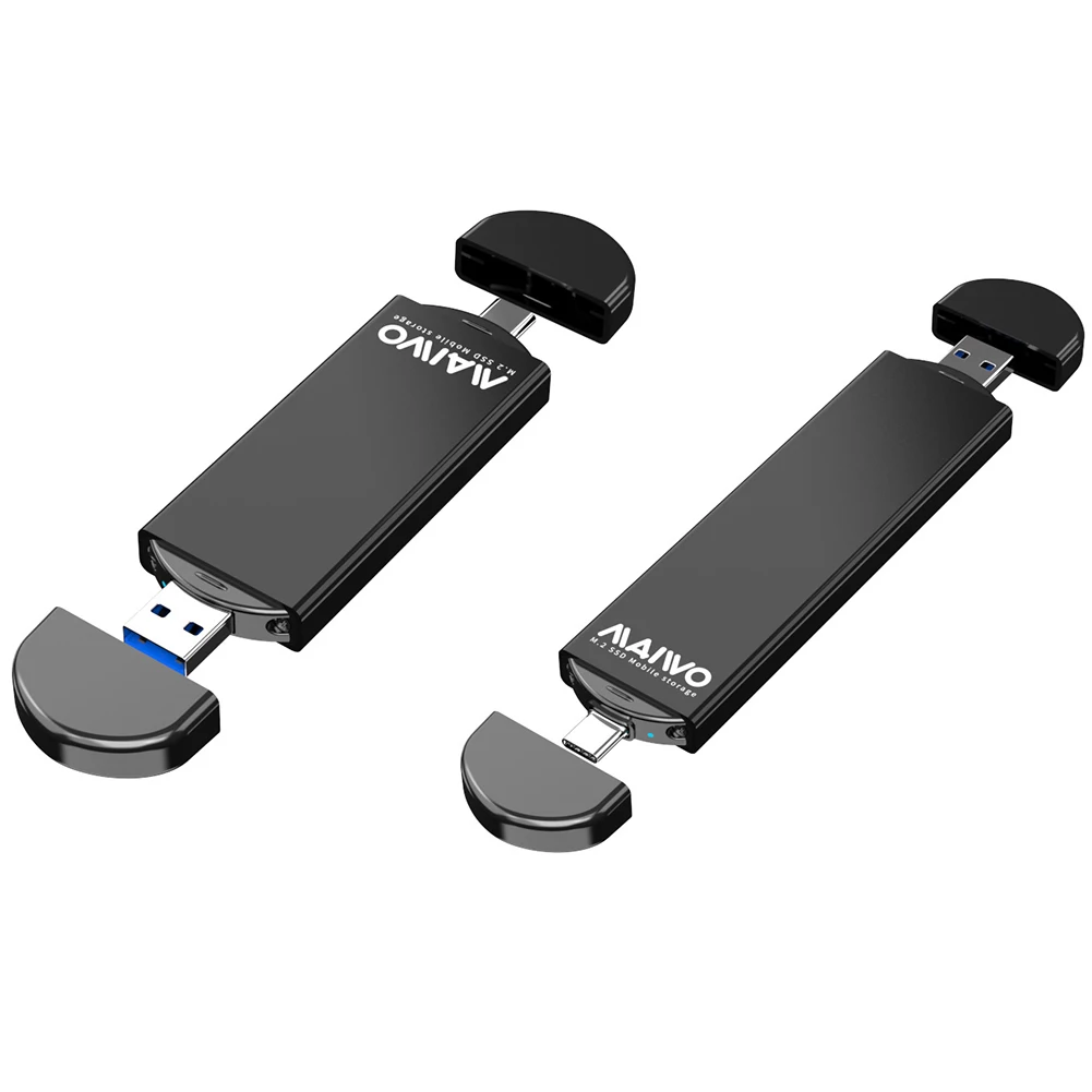 Корпус для жесткого диска M.2 SATA USB/Type-C 2 в 1 Твердотельный чехол B Key/B &amp M Key адаптер