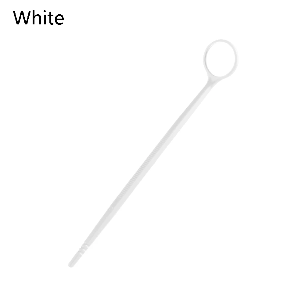 white 1 шт. пластиковые ручки стоматологическое зеркало многофункциональный уход за здоровьем инструменты наращивание ресниц смотровое зеркало рот инструмент аксессуар - Цвет: white