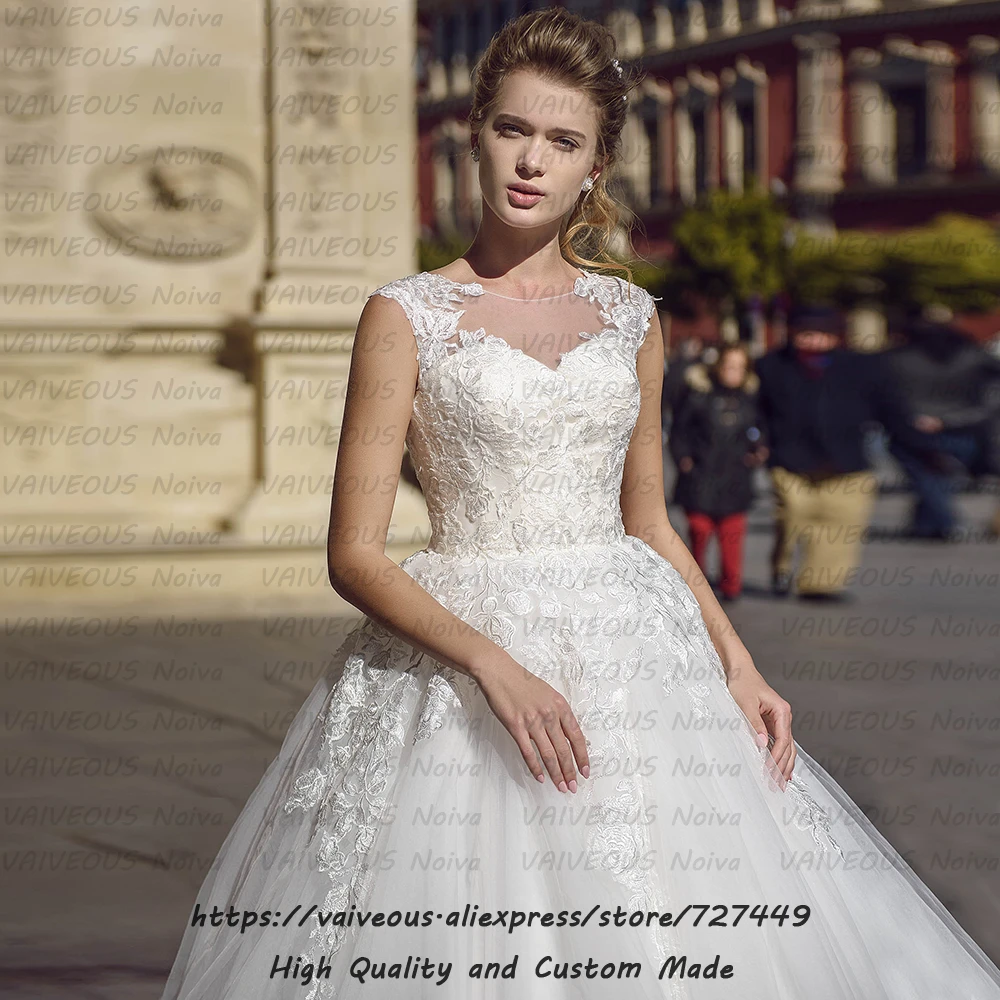 Vestidos de Novia Новые Модные свадебные платья романтические кружевные тюлевые