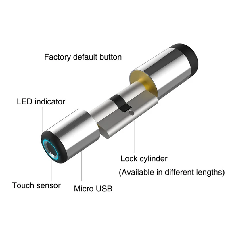 Отпечатков пальцев замок двери Bluetooth Управление электронный цилиндр