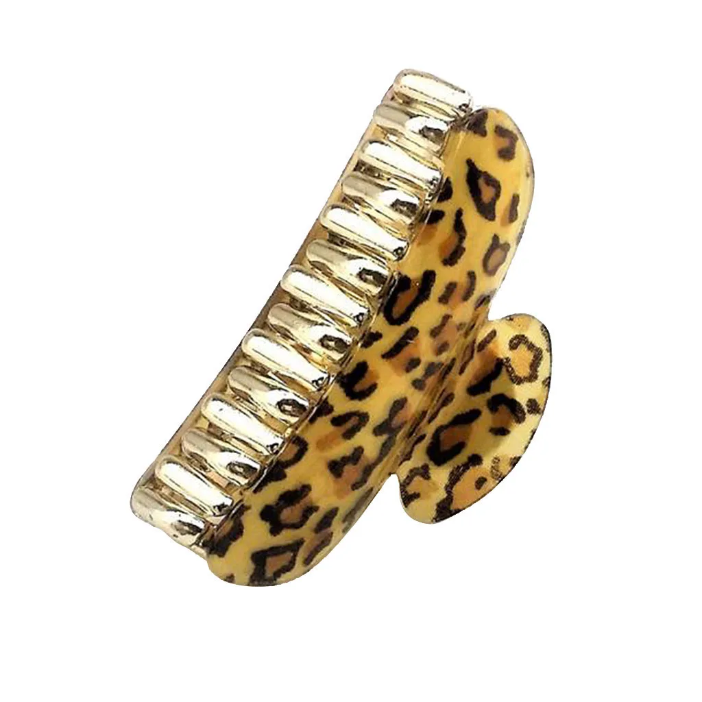 Women Leopard Large Hair Claw Grip Clips Pin Clamps Clasp Makeup Tools |