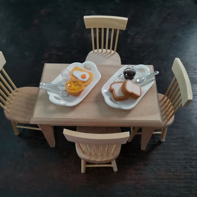 

1Set Mini Simulation Coffee Breakfast Set Micro Landscape Decoration DIY Dollhouse MiniaturePhoto Props Accessories 5.2x3.2cm