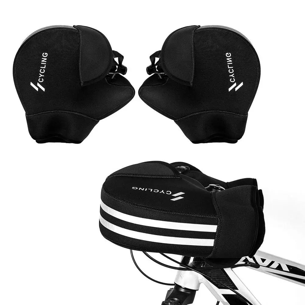 

Winter Windproof Motorcycle Bike Handlebar Gloves Cover Thicken Thermal Bicycle Cycling Handle Bar Grip Velvet Glove Mittens