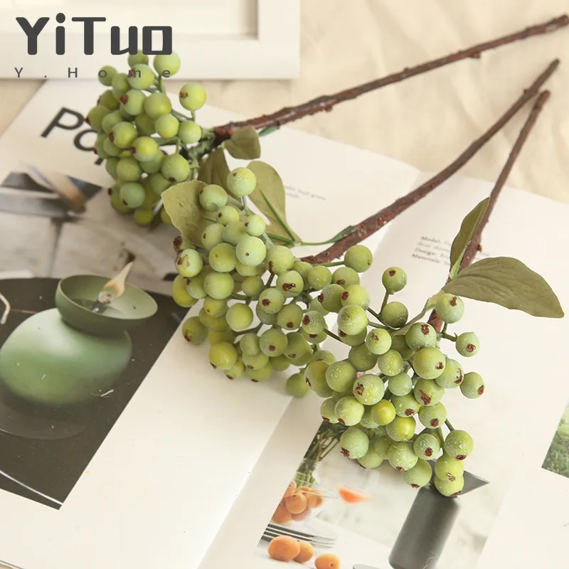 

YiTuo Mung Bean Family Berry Combination Home Decoration Wedding Artificial Flower GF13645-1
